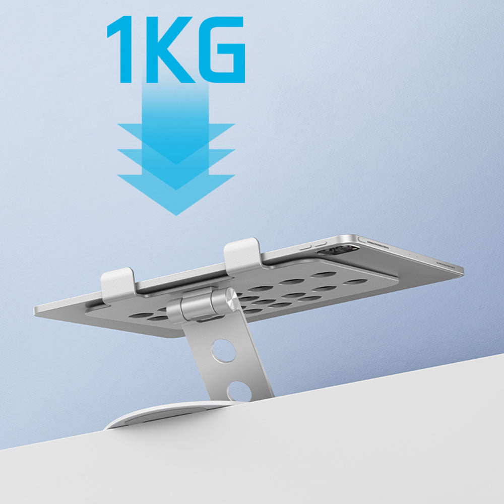 MOMAX FOLD STAND MILA KH12 360-Degree Rotating Portable Tablet Holder Aluminium Alloy Foldable Desktop Stand Bracket MOMAX FOLD STAND MILA KH12 360-Degree Rotating Portable Tablet Holder Aluminium Alloy Foldable Desktop Stand Bracket